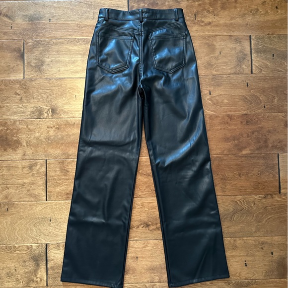Garage straight leg black leather pants - Picture 3 of 3